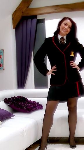 Seductive Bryoni-Kate Teases In Posh Uniform BTS Shoot!   Clip 1