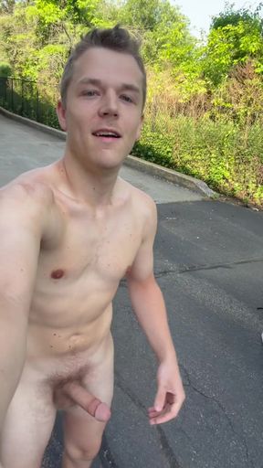 Handsome twink takes a public cock sucking adventure