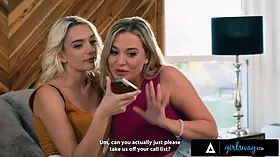 Girlsway - big boobed blonde wives Kenna James & blake blossom have aggressive spunky xxx during a survey