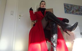 Wank your cock for your mistress of boots