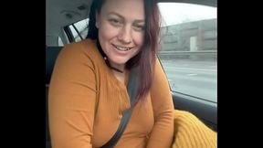 Public car pee in a cup