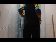 Diaper boy shows off and plays with his full ABDL diaper