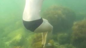 I Was Fishing Underwater but Instead of Fish Met Sexy Girl Who Flashed Me Her Hairy Pussy