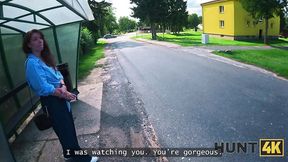 HUNT4K  Redhead babe was really shy to fuck while girlfriend was watching