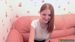 naughty teen gets naked on webcam and touches herself