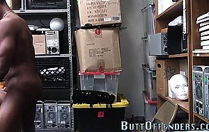 Black gay thief cums after hardcore anal