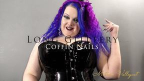 Long Glittery Coffin Nails (wmv)