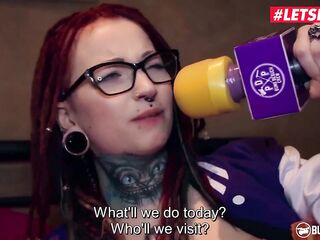 LETSDOEIT - Redhead Rasta German Angel Fucked In The Washroom By Step Daddy