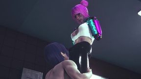 cyborg chick tests her new upgrades - cyberpunk hentai