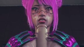 cyborg chick tests her new upgrades - cyberpunk hentai