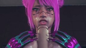 cyborg chick tests her new upgrades - cyberpunk hentai