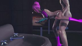cyborg chick tests her new upgrades - cyberpunk hentai
