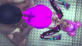 cyborg chick tests her new upgrades - cyberpunk hentai