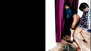 Sultry Desi secretary sizzles hot, Scratching Tits and Muffled Screams