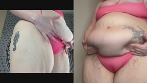 Picture in Picture Weight Gain Comparison Flabby Full Body Fat Jiggling 2