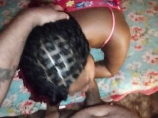 Just putting it in Aline Ebony's little booty.