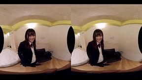 奏音かのん【3Dハメ撮りVR】清楚系J〇をダマして個室に連れ込んじゃいました！むっつりスケベな制服美女を何度もイカセまくる絶頂生パコ中出しSEX