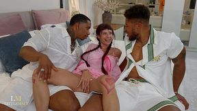 petite italian slut used hard & dom by two big bbc rough anal, dp, rimming