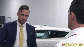 MENATPLAY - Hunky Logan Moore anal fucked bottom Rex Cameron