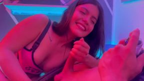 I'm Playing a Video Game and I Get a Blowjob From My Stepsister
