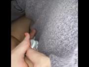 Amateur sockjob fuzzy socks