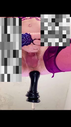 Sissy Masturbating on a Big Dildo