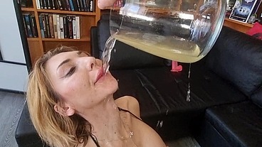 PISS & ANAL TRAINING Busty MILF Katerina Berg piss in mouth, piss in ass, rough ass piledriving [WET]