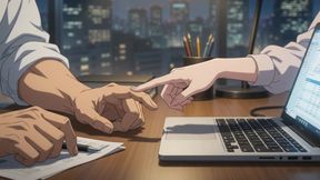Office boss and sexy entern work late night in office turn into intimate and sex