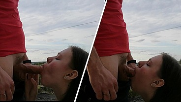 Blowjob on the roof after the disco