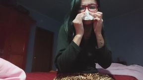 Here I am, blowing my nose—loudly and gently.