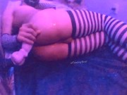 Femboy Spoon Fucking his Dildo