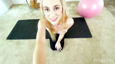 Petite fitness aspirant Chanel Shortcake auditions with bold oral and anal moves