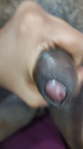 Desi Bhabhi Handjob with Almond Oil to Husband in the Bedroom