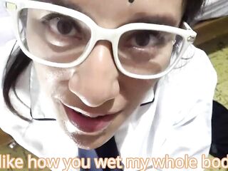 POV A CUMSLUT STUDENT, ROUGHT SLOPPY BLOW JOB AND PLAYING WITH CUM