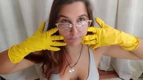 Latex Gloves Bubblegum and Balloon Blowing - Bunny Looner