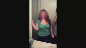 Redhead MILF gives sloppy BJ, covered in cum on her big tits