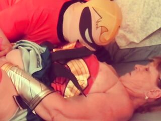 Granny's Mr Incredible Fucks WonderWoman