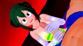 Tsuyu Asui Learns Quick Handjob Techniques in Tight Swimsuit for Froppy MHA