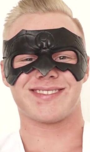 MaskXXX. - Disguised hunk jacking off his reall
