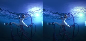 Solo Leveling Cha Hae In tentacled and egged underwater VR