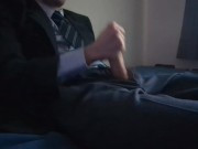 Young Hung Nerd Wanks Wearing School Uniform