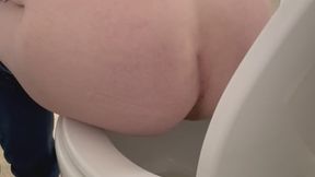 Long fart in toilet