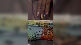 Phat Twat & Nails Plays with her Clitoris with Bae Dress on