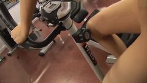 Polish nudist women group in gym