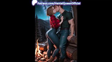 Brunette Cowgirl Blowjob Campfire Bigtits Wetbody Creampie Hardcore AI Generated