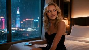 beautiful young blonde looking for a man to fuck her on a dating app - ai generated content