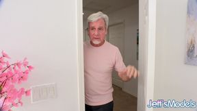 Blonde BBW Amber Kush Seduces an Old Guy into Hot Sex