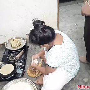 Indian desi step-mom fuck in kitchen