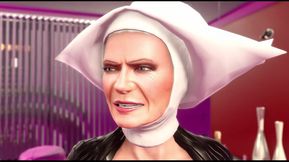 Horny Granny Nun and Strong Ebony Man