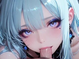 Ultimate AI Anime! Blue-Haired Beauty's Steamy Session: Oral, Doggy Style, and Missionary ( AI Generated )
